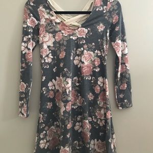 Flower Dress with Tie up Back